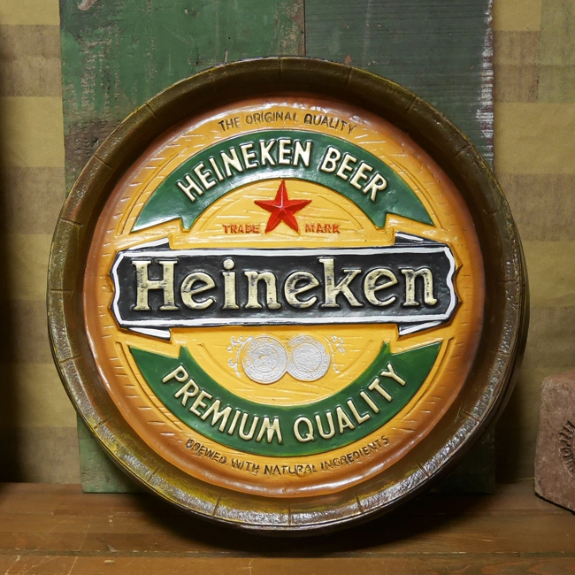 ハイネケン バレルサイン 樽型看板  インテリア Heineken アメリカン雑貨 アメリカンインテリア